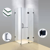 1100 x 700mm Frameless 10mm Glass Shower Screen By Della Francesca