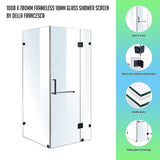1000 x 700mm Frameless 10mm Glass Shower Screen By Della Francesca