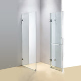 1000 x 800mm Frameless 10mm Glass Shower Screen By Della Francesca