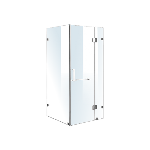 1100 x 800mm Frameless 10mm Glass Shower Screen By Della Francesca