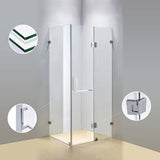 1200 x 800mm Frameless 10mm Glass Shower Screen By Della Francesca