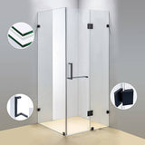 1100 x 1000mm Frameless 10mm Glass Shower Screen By Della Francesca