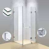 1100 x 1000mm Frameless 10mm Glass Shower Screen By Della Francesca