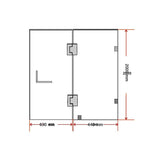110 x 200cm Wall to Wall Frameless Shower Screen 10mm Glass By Della Francesca