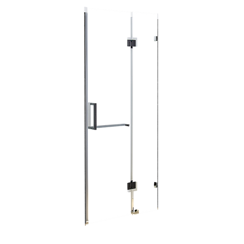 90 x 200cm Wall to Wall Frameless Shower Screen 10mm Glass By Della Francesca