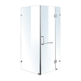 900 x 700mm Frameless 10mm Glass Shower Screen By Della Francesca