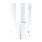 900 x 800mm Frameless 10mm Glass Shower Screen By Della Francesca