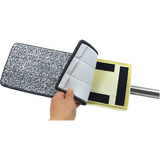 4x Microfiber Pads Flat Mop Bucket Kit 360 Rotating Self Wash Cleaning