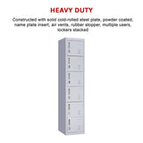 6-Door Locker for Office Gym Shed School Home Storage