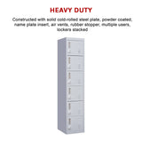 6-Door Locker for Office Gym Shed School Home Storage