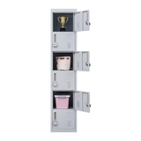 6-Door Locker for Office Gym Shed School Home Storage