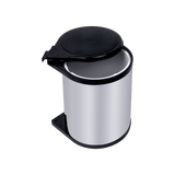 Kitchen Swing Pull Out Bin Stainless Steel Garbage Rubbish Waste Trash Can 14L