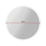 70cm LED Wall Mirror Bathroom Mirrors Light Decor Round