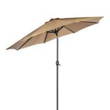 9FT Patio Umbrella Outdoor Garden Table Umbrella with 8 Sturdy Ribs