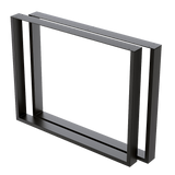 Rectangular-Shaped Table Bench Desk Legs Retro Industrial Design Fully Welded - Black