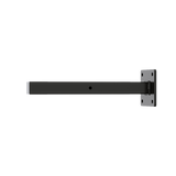 20cm Floating Shelf Brackets Industrial Metal Shelving Supports 4-Pack - Black