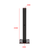 20cm Floating Shelf Brackets Industrial Metal Shelving Supports 4-Pack - Black