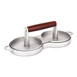 Double Burger Press Hamburger Maker Non Stick Aluminium Beef Patty Meat BBQ