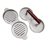 Double Burger Press Hamburger Maker Non Stick Aluminium Beef Patty Meat BBQ