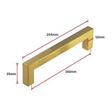 darrahopens Home & Garden > Bathroom Accessories Brushed Brass Drawer Pulls Kitchen Cabinet Handles - Gold Finish 192mm