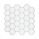 Tiles 3D Peel and Stick Wall Tile Hexagon White (30cm x 30cm x 10 sheets)