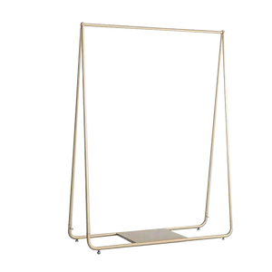 Gold Clothing Retail Shop Commercial Garment Display Rack
