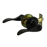 Door Handle Set Lever Lock Function Black