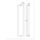 Entrance Door Pull Handle Matte Black 800mm