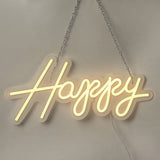 Happy Birthday Neon Sign Hanging Glowing Party Decoration