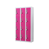 12-Door Locker for Office Gym Shed School Home Storage - 4-Digit Combination Lock