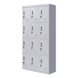 12-Door Locker for Office Gym Shed School Home Storage - Standard Lock with Keys