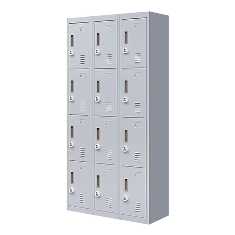 12-Door Locker for Office Gym Shed School Home Storage - 3-Digit Combination Lock