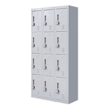 12-Door Locker for Office Gym Shed School Home Storage - 4-Digit Combination Lock