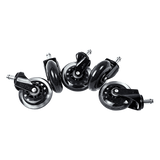 5x Office Chair Rollerblade Caster Wheels Safe for All Floors - Universal Fit