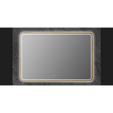 Rectangular Mirror LED Anti-Fog 3 Colours Illuminated Bathroom Living Room