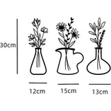 Metal Iron Flower Vase Wall Art Decoration