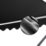 Retractable Fixed Pivot Arm Window Awning Patio Garden Blinds 2.4m x 2.1m Black