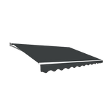 Outdoor Folding Arm Awning Retractable Sunshade Canopy Grey 5.0m x 3.0m