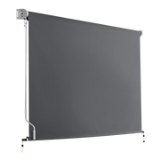 Retractable Straight Drop Roll Down Awning Garden Patio Screen 3.0X2.5M