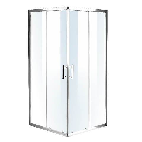 Adjustable 1100x900mm Double Sliding Door Glass Shower Screen in Chrome