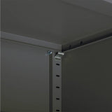 Two-Door Metal Cabinet Shelf Storage for Home Office Gym