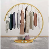 Commercial Clothing Floor-Standing Hanger High Capacity Curved Clothes Bar Storage Rack 160cm