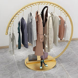 Commercial Clothing Floor-Standing Hanger High Capacity Curved Clothes Bar Storage Rack 160cm