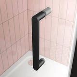 Adjustable 1100-1200mm Wall to Wall Sliding Door Glass Shower Screen in Black