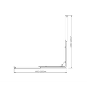Adjustable Double Sliding Door Glass Shower Screen in Gold - - Style 3