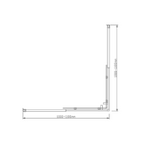 Adjustable 1100x1100mm Double Sliding Door Glass Shower Screen in Gold