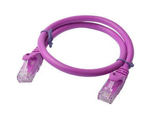 8Ware CAT6A Cable 0.5m (50cm) - Purple Color RJ45 Ethernet Network LAN UTP Patch Cord Snagless