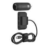 Belkin BoostCharge 30W USB-C Car Charger - With USB-C to Lightning Cable - Black