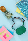Vegan PU Leather Florida Crossbody - Emerald Green