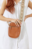 Vegan PU Leather Palm Springs Phone Bag - Tan